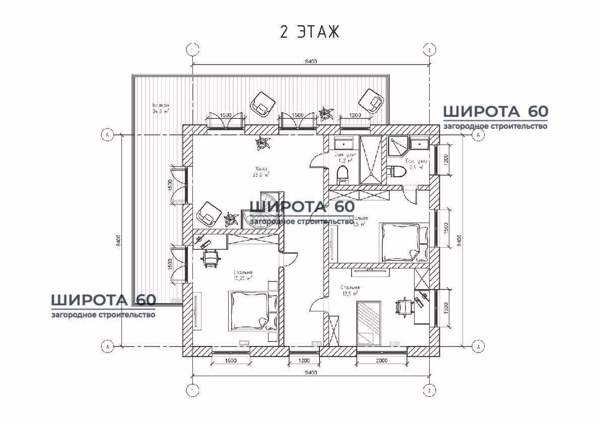 Планировка второго этажа