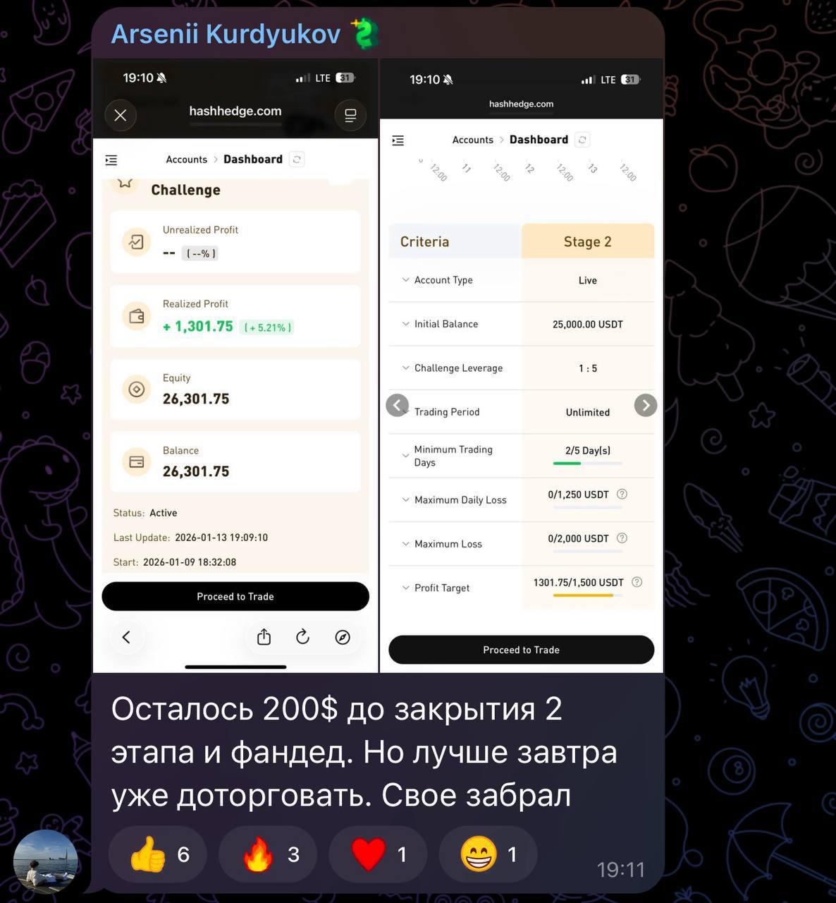 Скриншот из чата клуба Headliners
