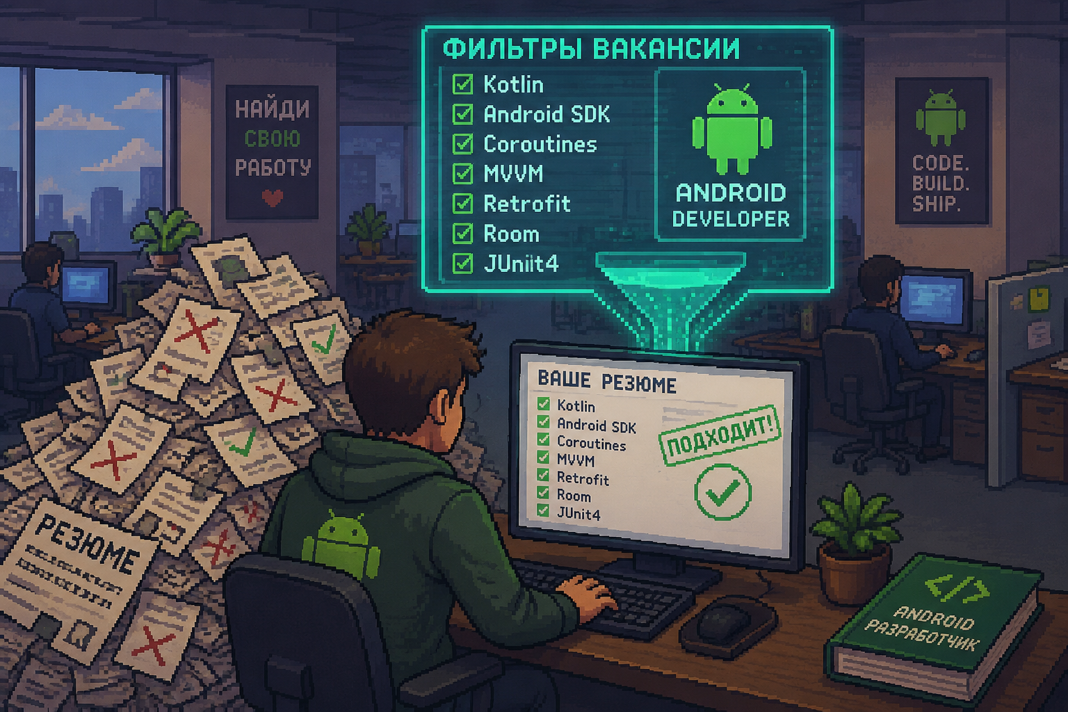 Резюме на столе — метафора прохождения автоматических фильтров