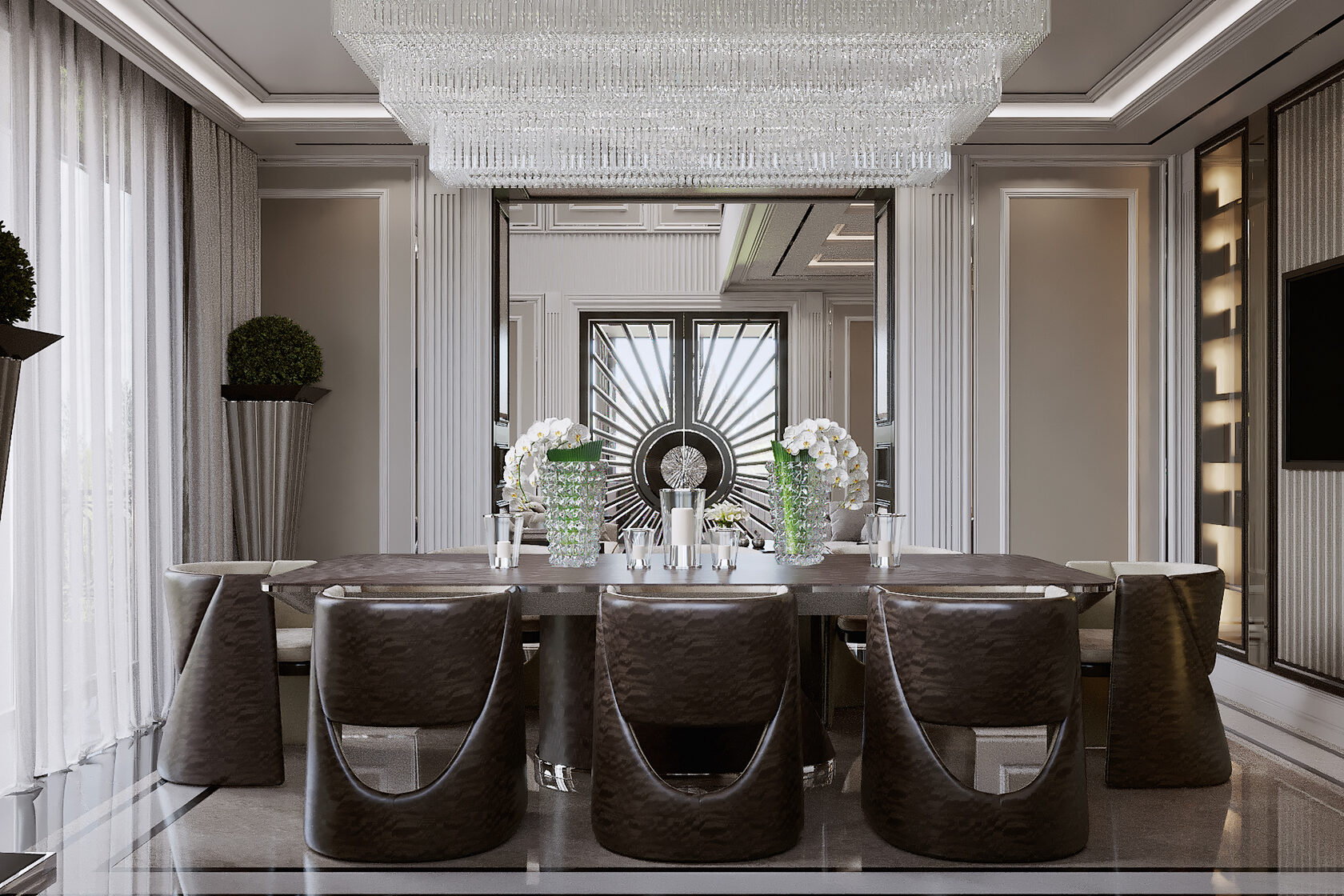 Дизайн интерьера гостиной в стиле ар-деко