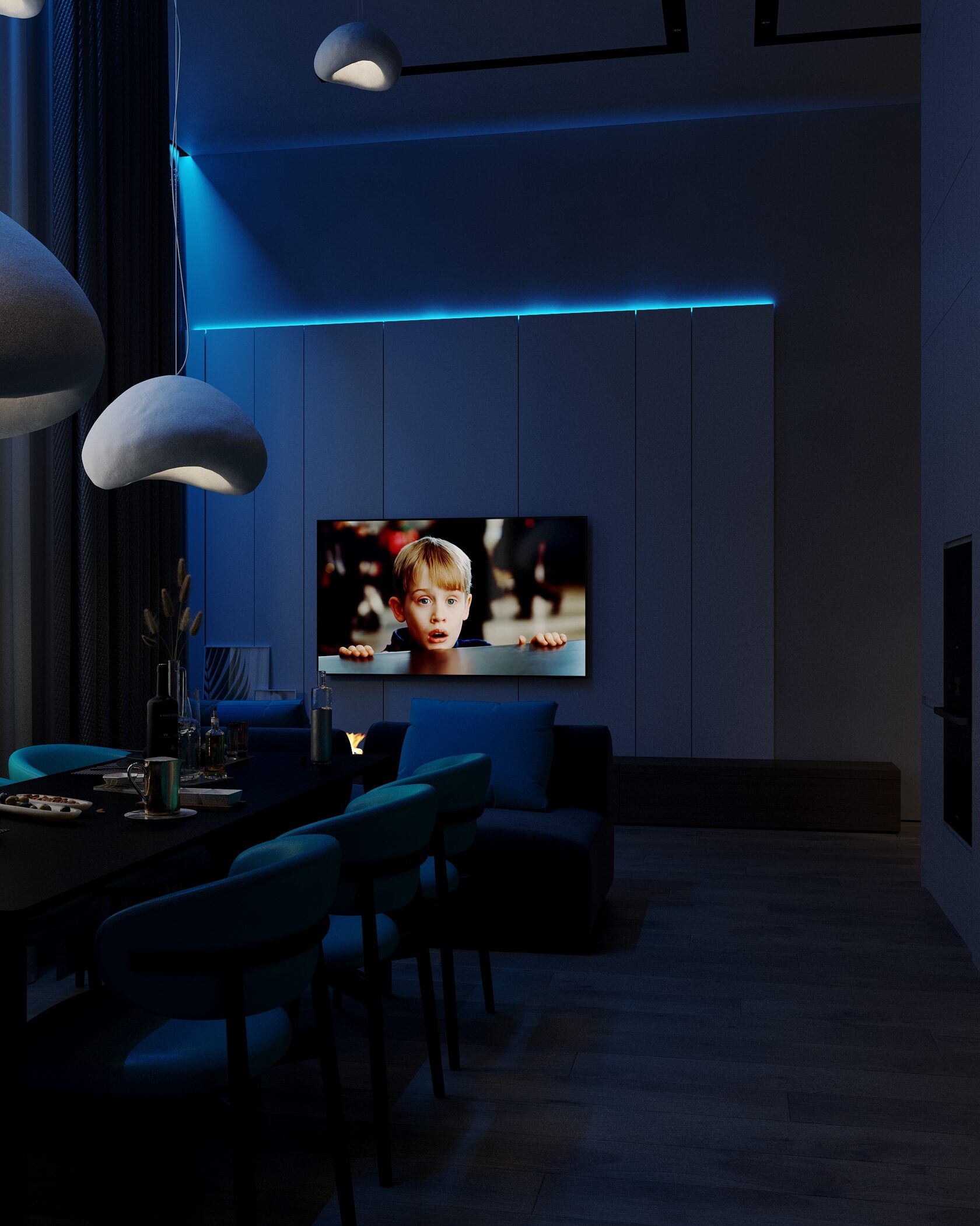 Ночная подсветка в интерьере 