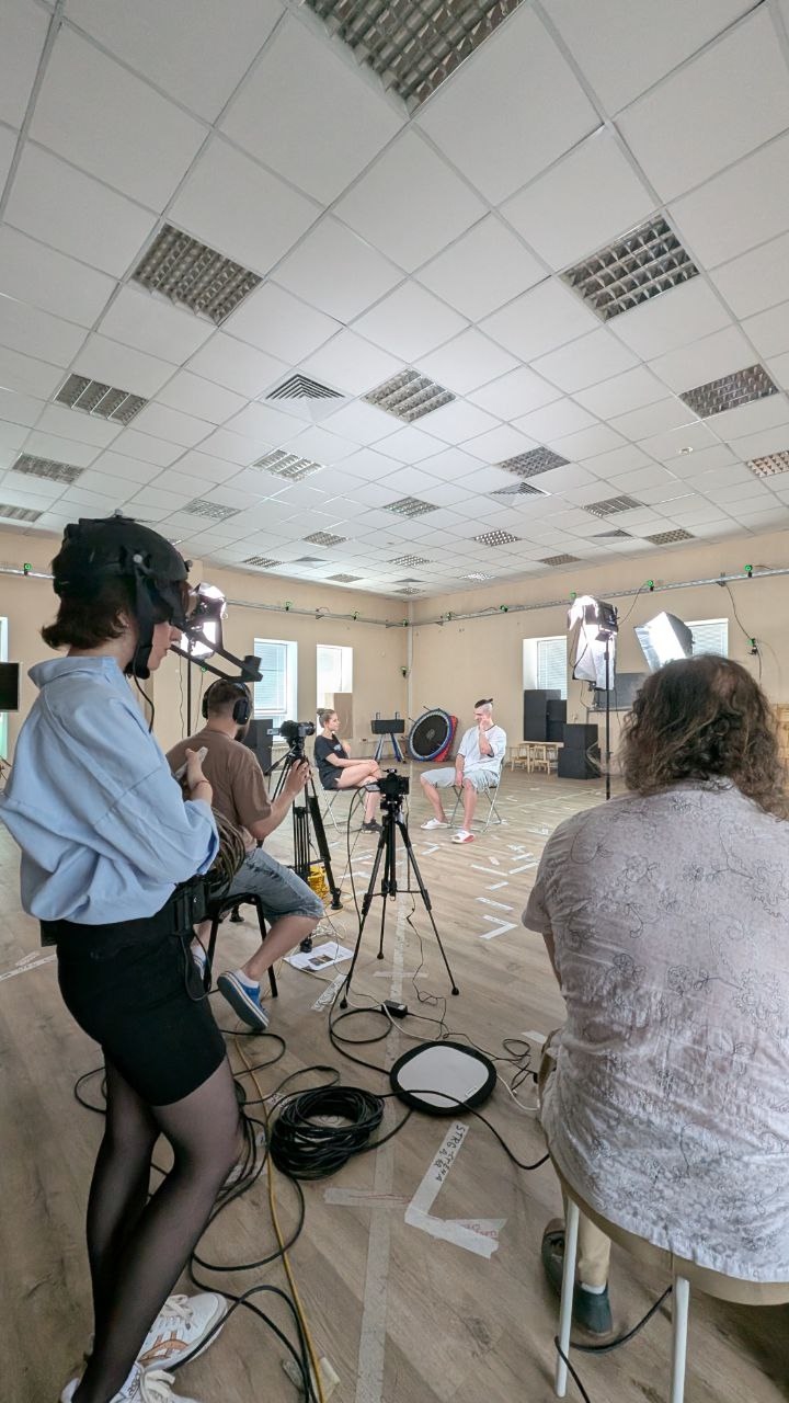 фотография процесса съемок на студии захвата движения