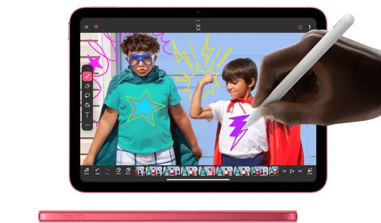 Зарядка iPad 11 через порт USB-C, график времени автономной работы до 10 часов