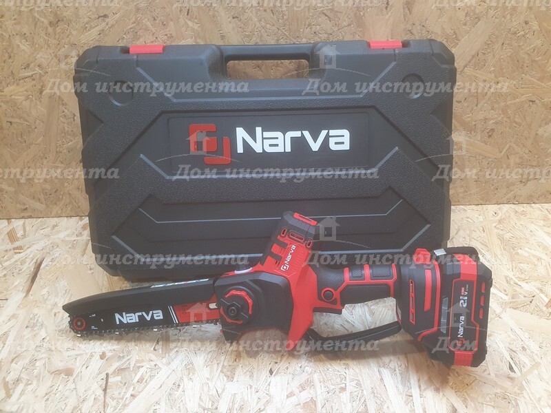 акумуляторна міні пила NARVA CMC 21/6-8 MAX дисплей індикатор заряду 21В
