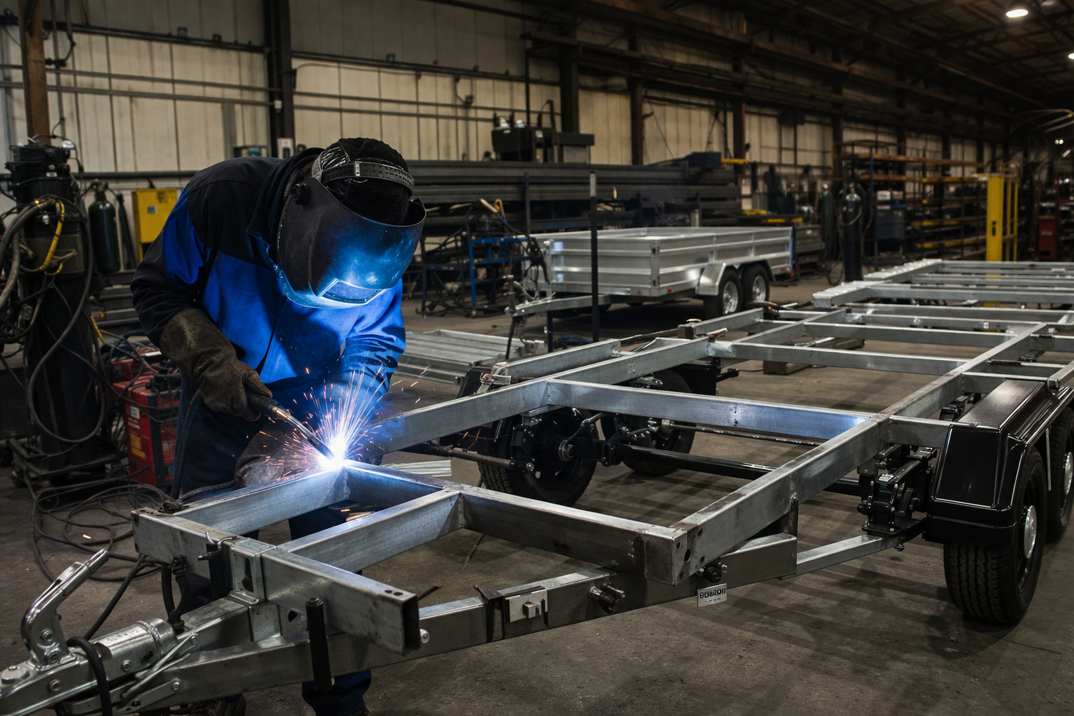 Сварка рамы прицепа