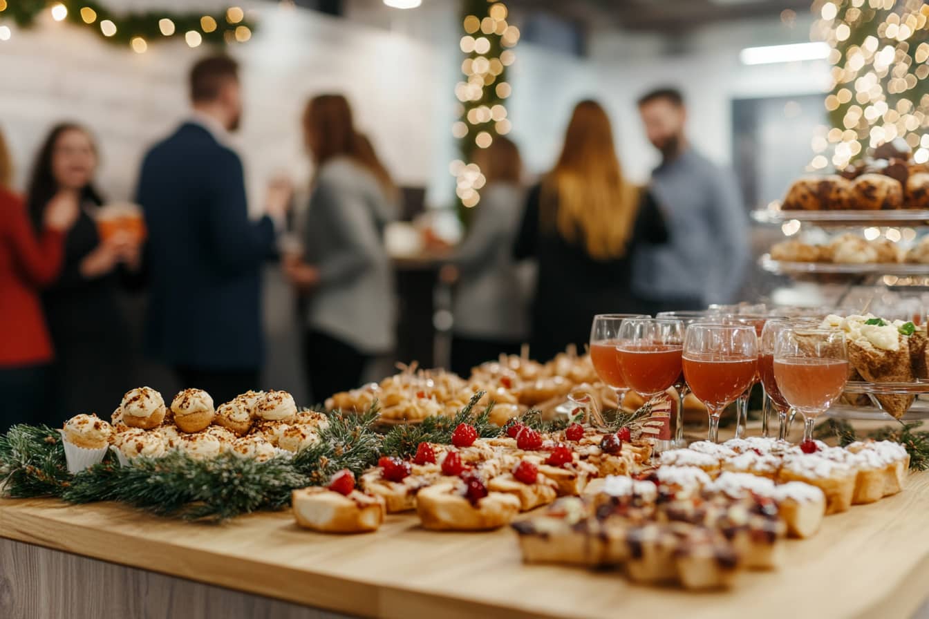 новогодний фуршет в офисе