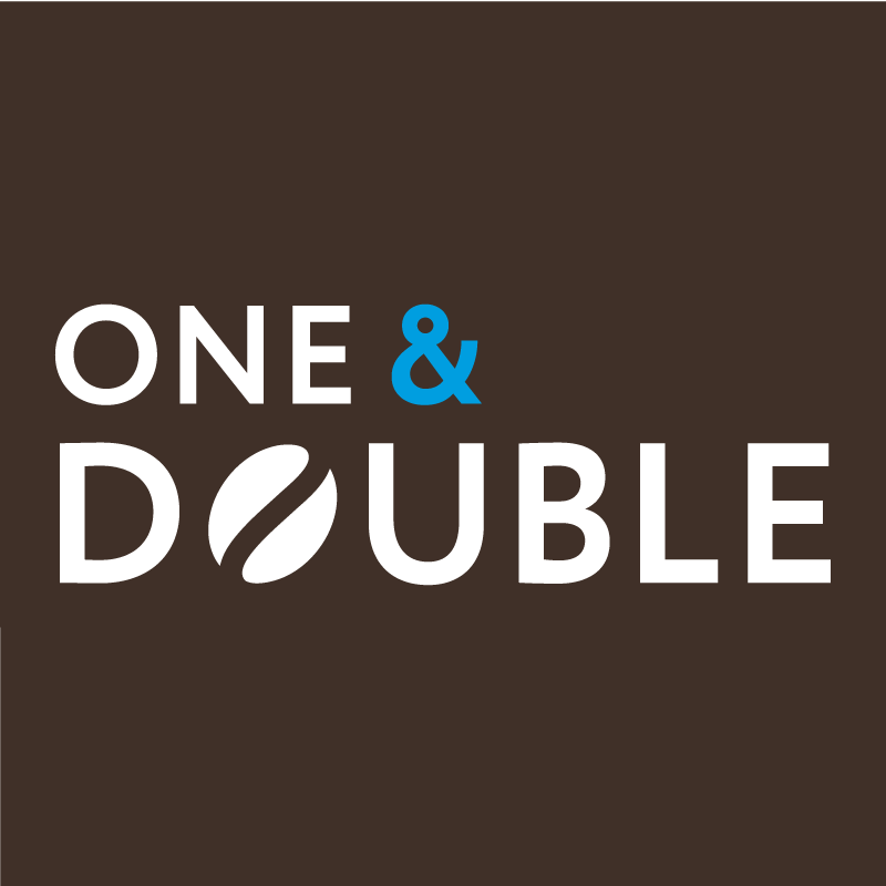 O n e. One and Double кофейня. Ван Дабл кофе. One Double логотип. One Double Coffee логотип.