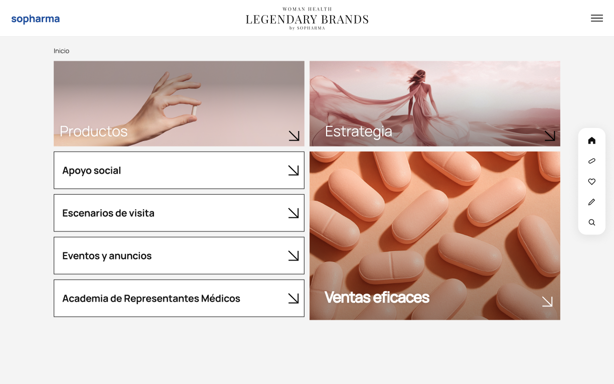 Woman's Health — inicio en escritorio
