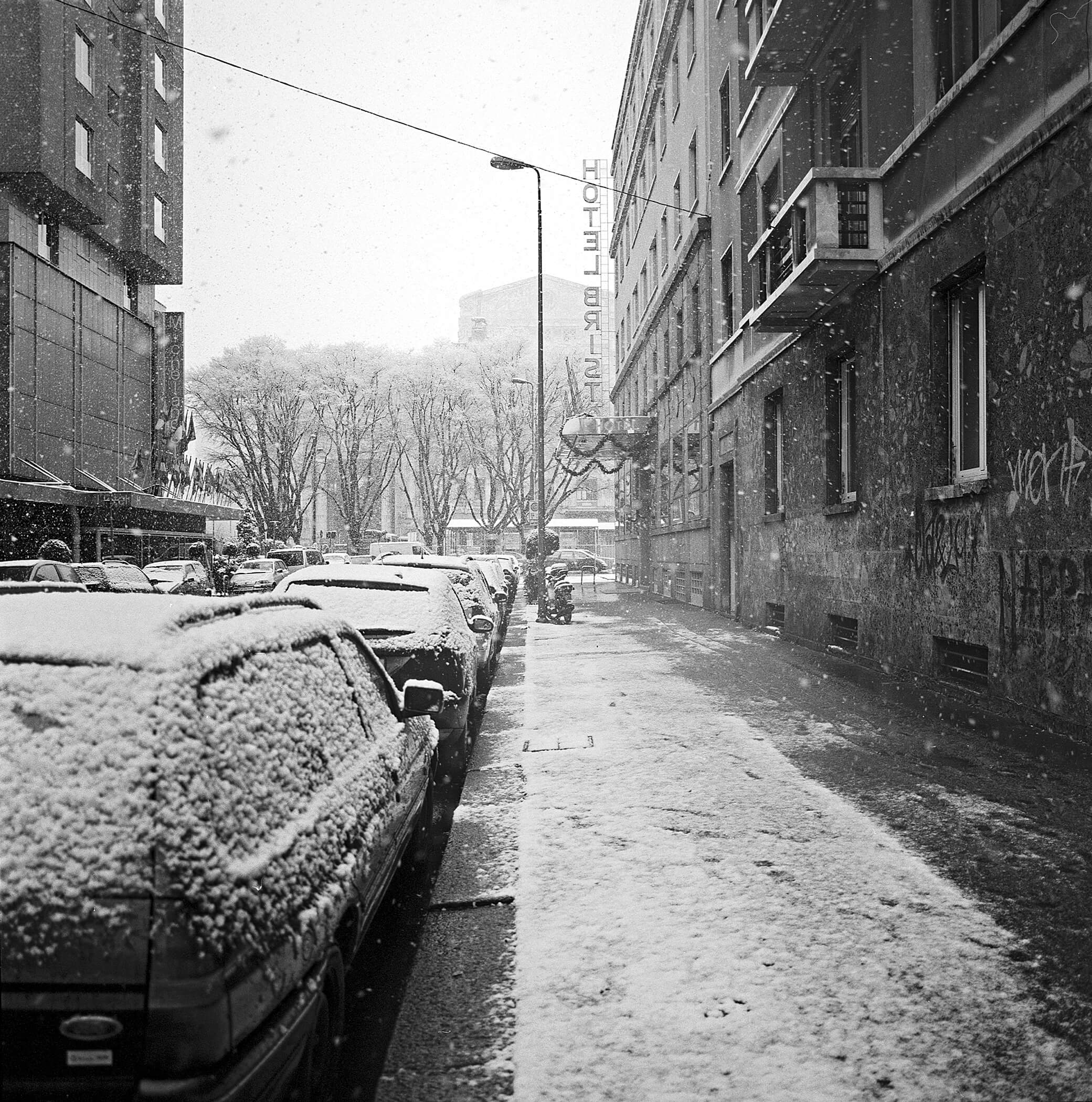 Hotel Bristol. Milan. Milan. 2007. BW Negative 6×6.