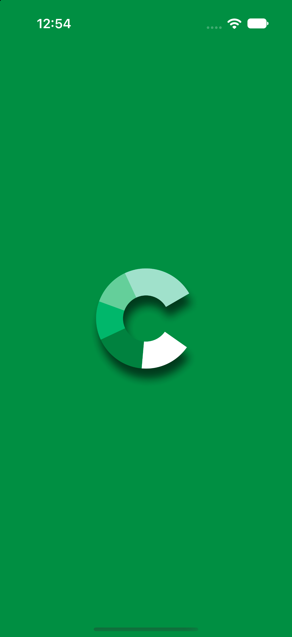 C:Plan app splash screen on iPhone