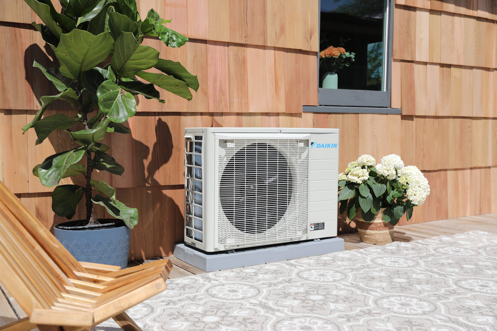 Daikin unit shown in a clean room free from air conditioner smells