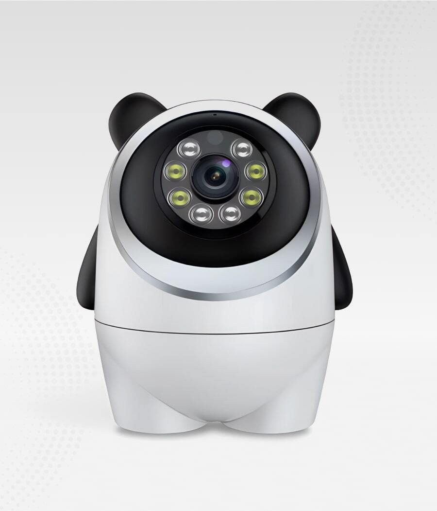 видеоняня в дизайне Панды, купить видеоняню для ребенка, видеоняня с ночным видением, видеоняня с двусторонней связью, видеоняня для дома, стильная видеоняня, видеоняня для новорожденных, видеонаблюдение за детьми, видеоняня с функциями управления, милый дизайн видеоняни
