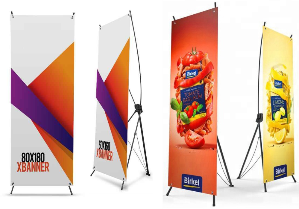 Дизайн рекламного баннера. Х-стойка для баннера. Дизайнерские баннеры. Рекламный стенд.