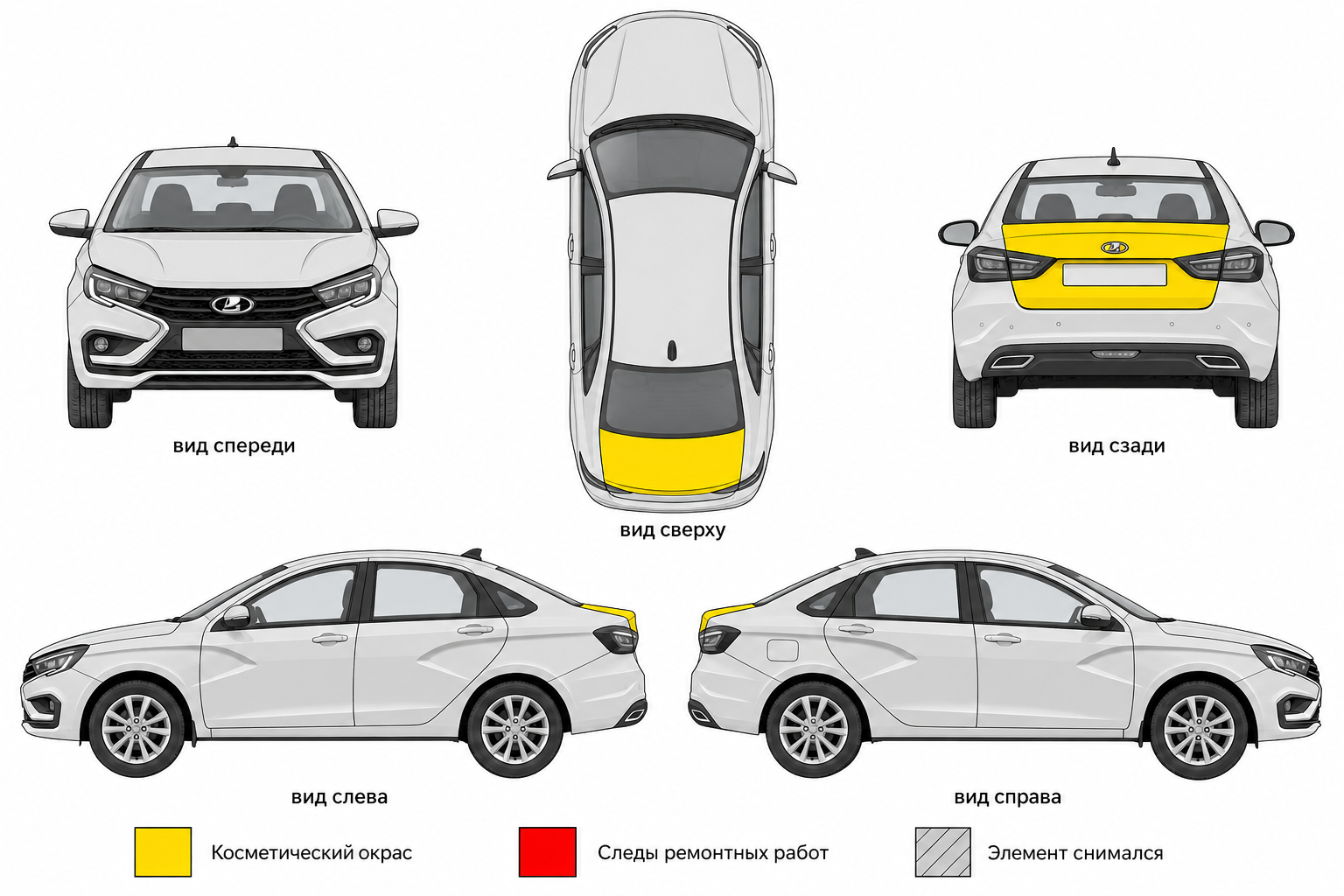 Карта ЛКП LADA Vesta