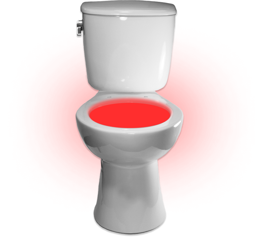 красный свет из унитаза