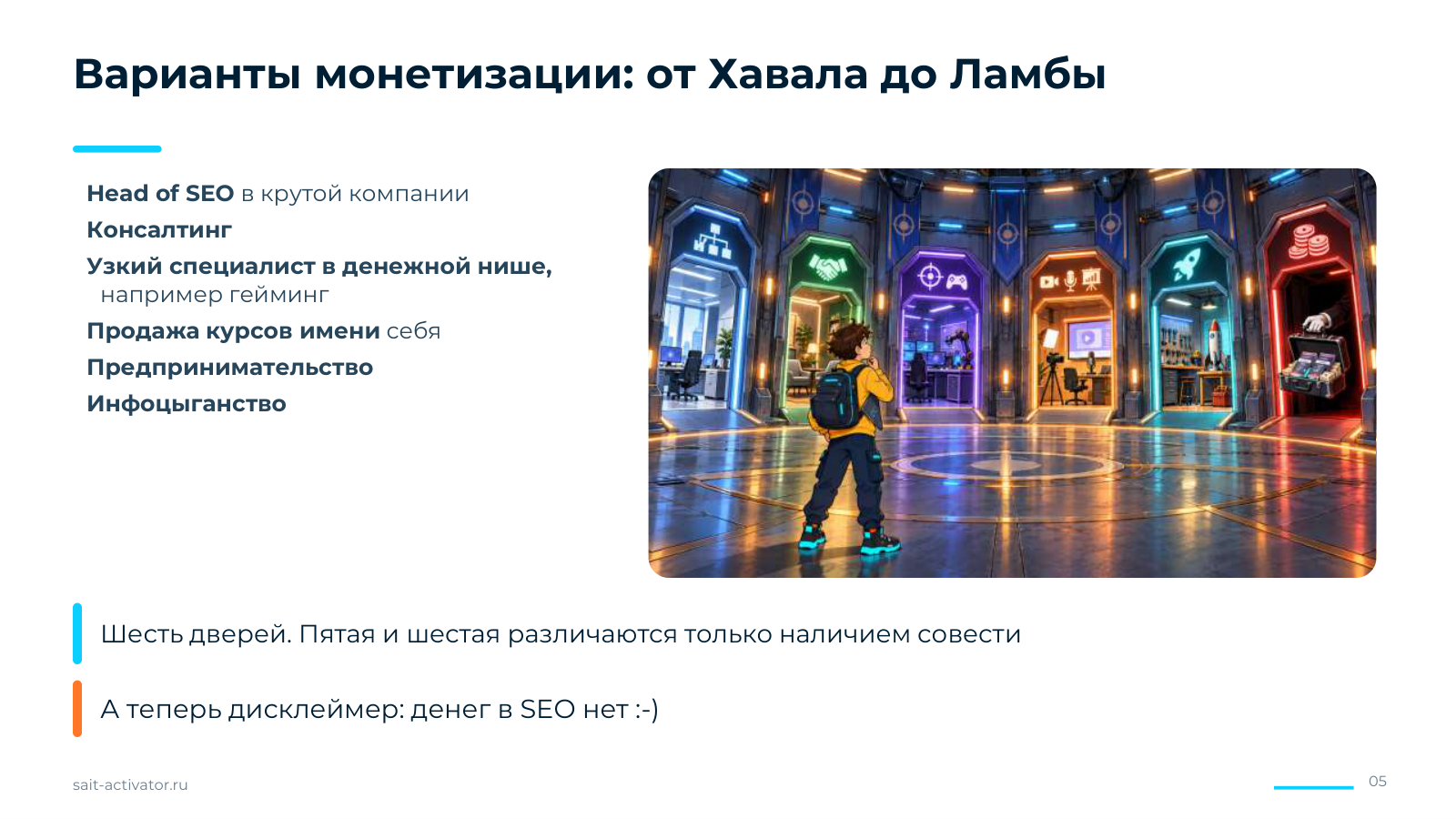 Варианты монетизации