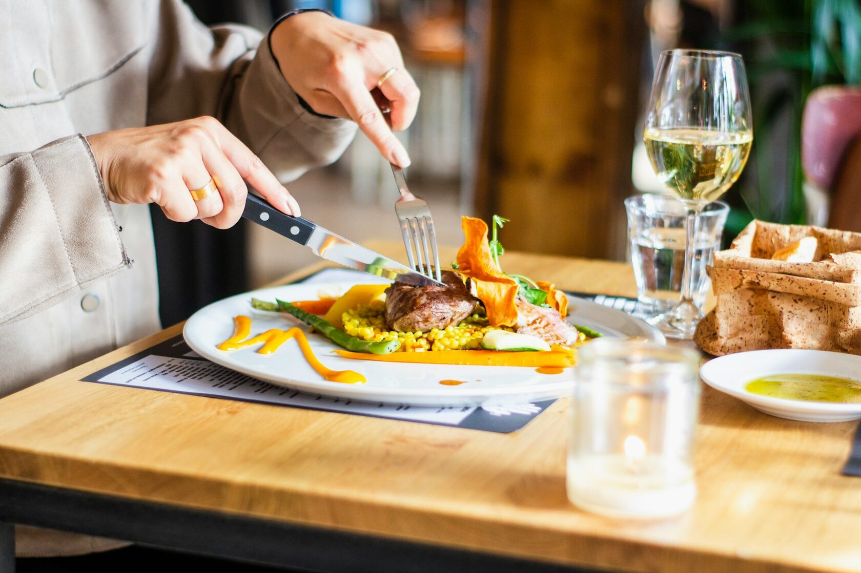 European cuisine plating