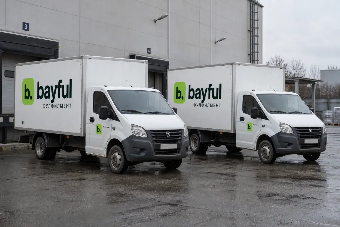 Две Газели с фирменным оформлением BayFul
