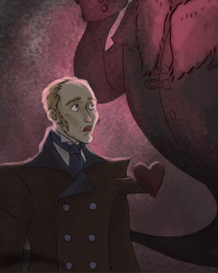 Изображение персонажа Акакия Акакиевича для повести Н.В. Гоголя Шинель в приложении читай чат