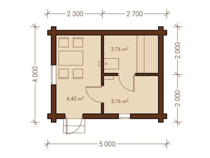 Баня со вторым этажом 4,5х4,5 - строительство в Мск и МО - цена от 701000 рублей