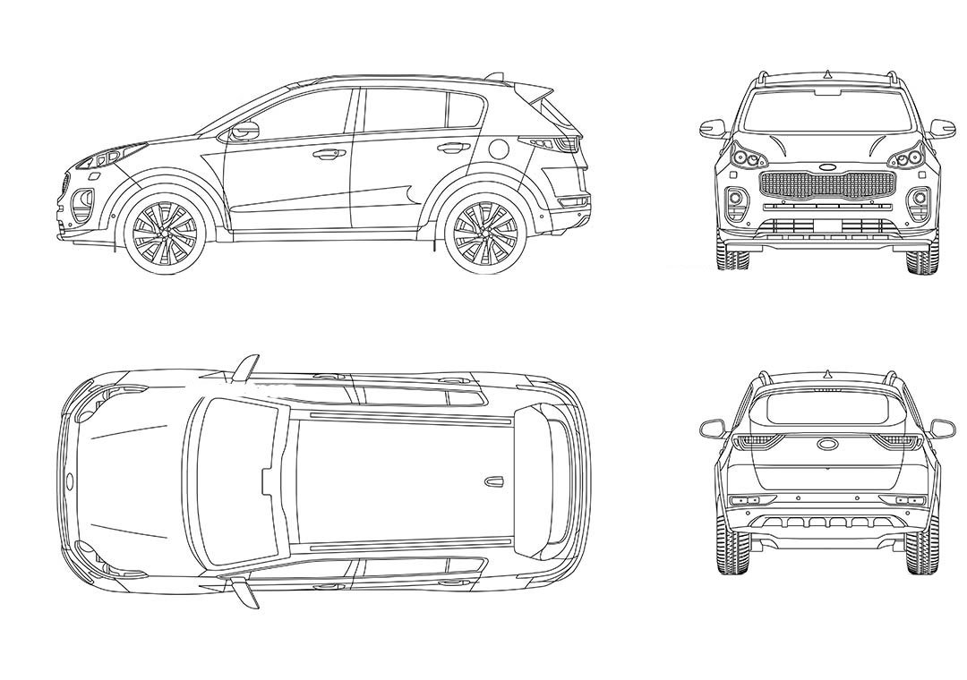 Киа соренто чертеж