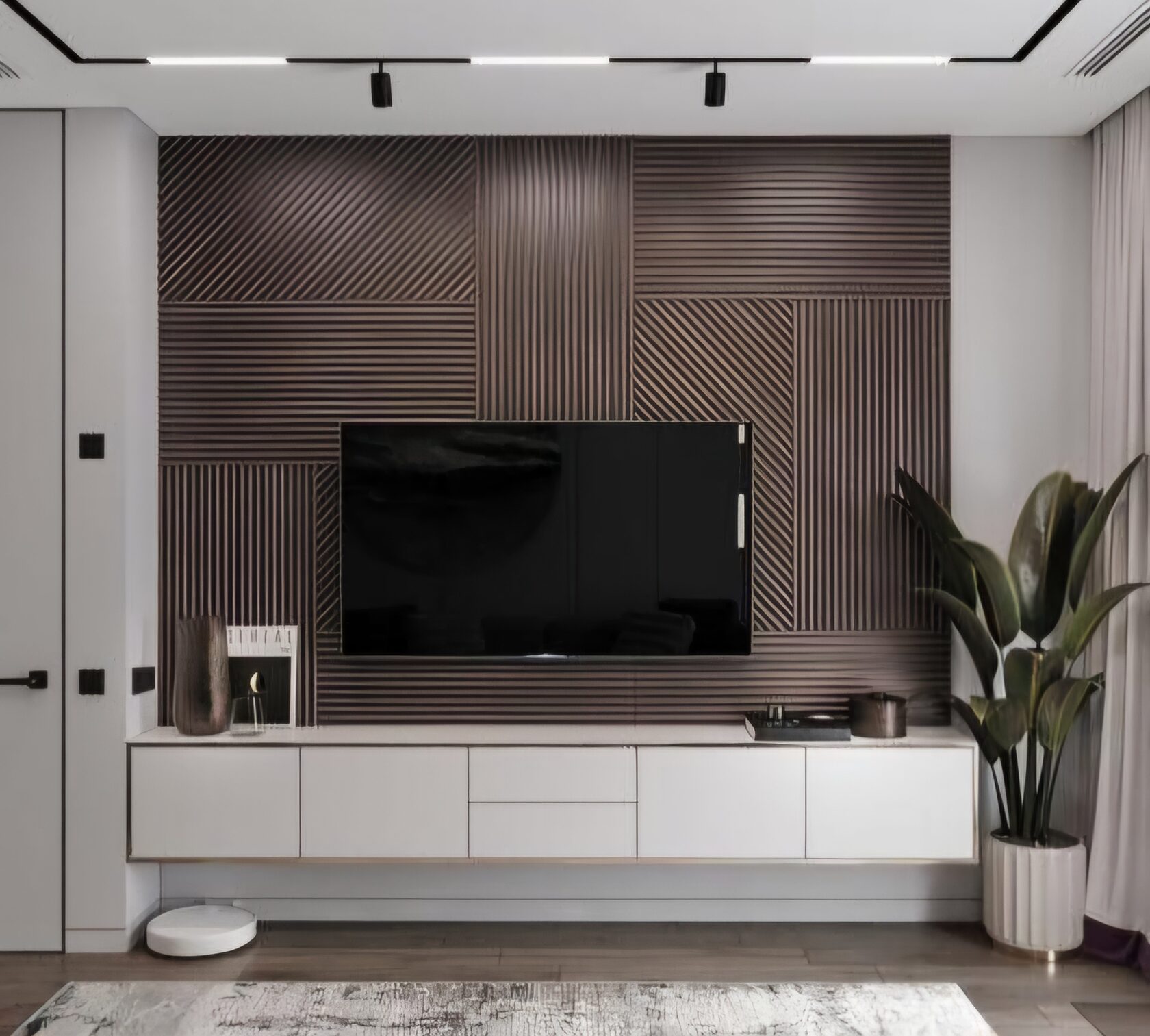 Стеновая панель в тв зону