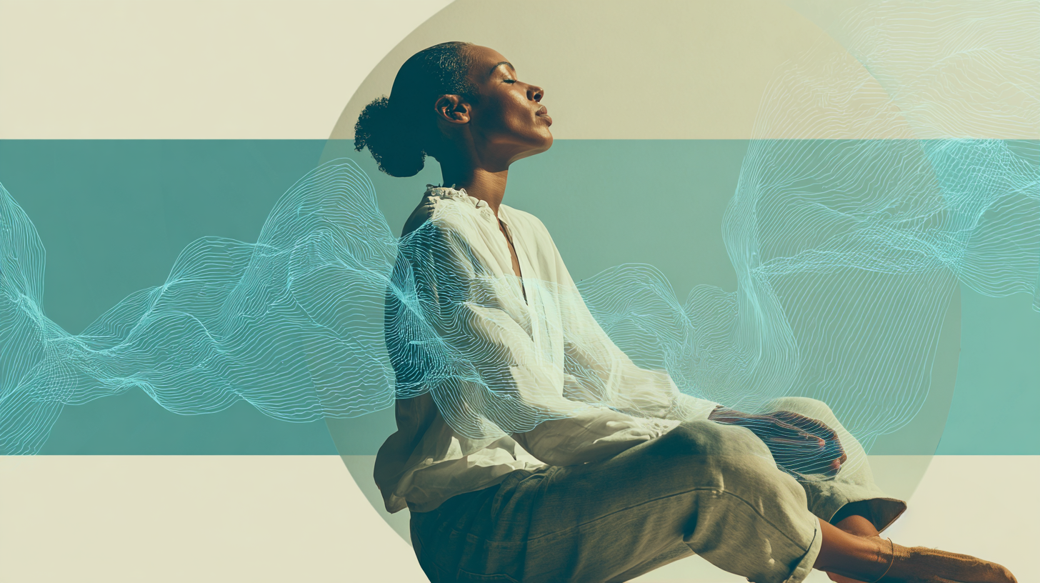 Illustration: Person am Meer in nachdenklicher Haltung – symbolisch für die stille Belastung durch Sekundärtraumatisierung im Coaching