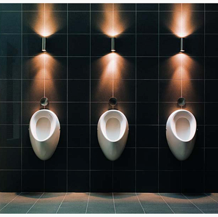 Подвесные писсуары Cersanit в интерьере