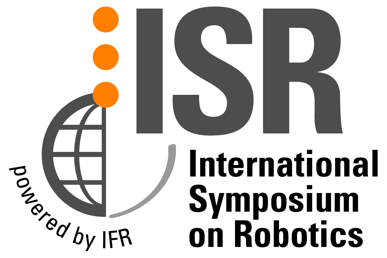 International symposium. Международная Федерация робототехники. ISR logo. International Symposium on Linguistics logo.