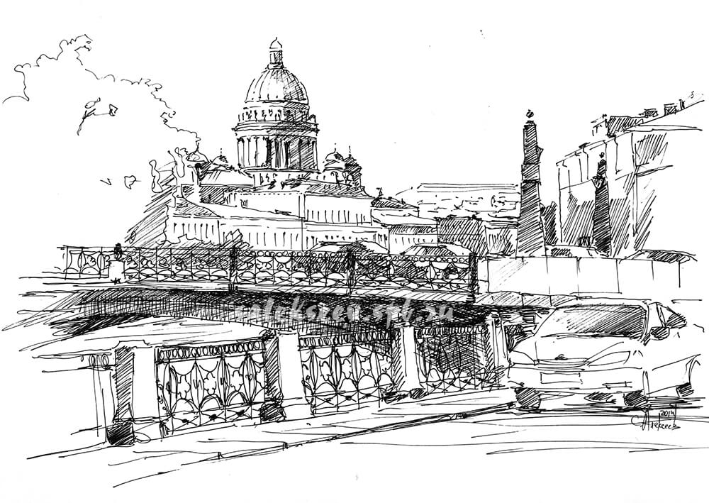 Views of the St. Isaac's cathedral