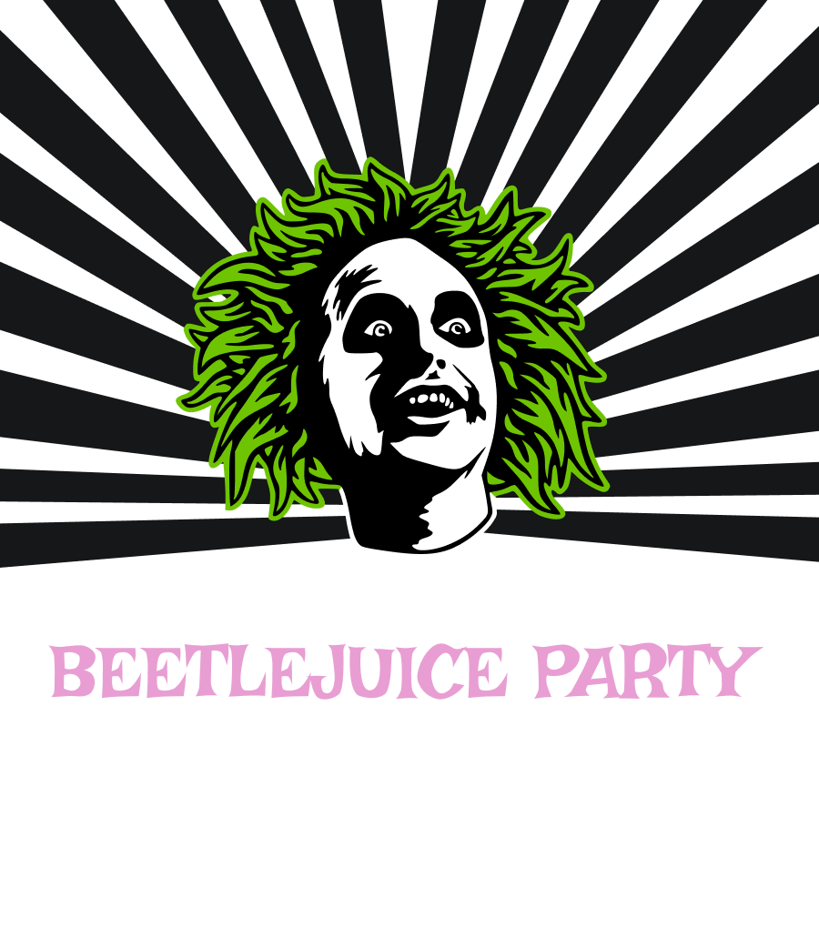 Приглашение на вечеринку в стиле BEETLEJUICE