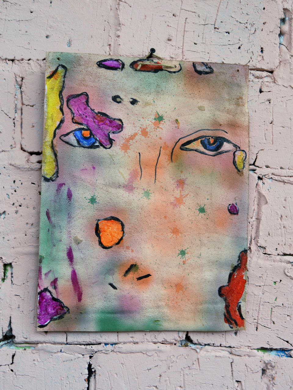 Скульптура настенная из фактурной кожи А.МузылевЪ &quot;Двуликий Дзен Гранж 3&quot;