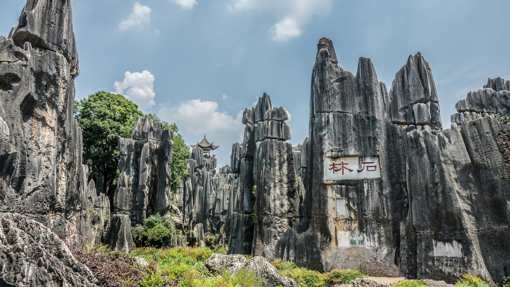Национальный парк Шилинь. Каменный лес. Провинция Юньнань. Китай.