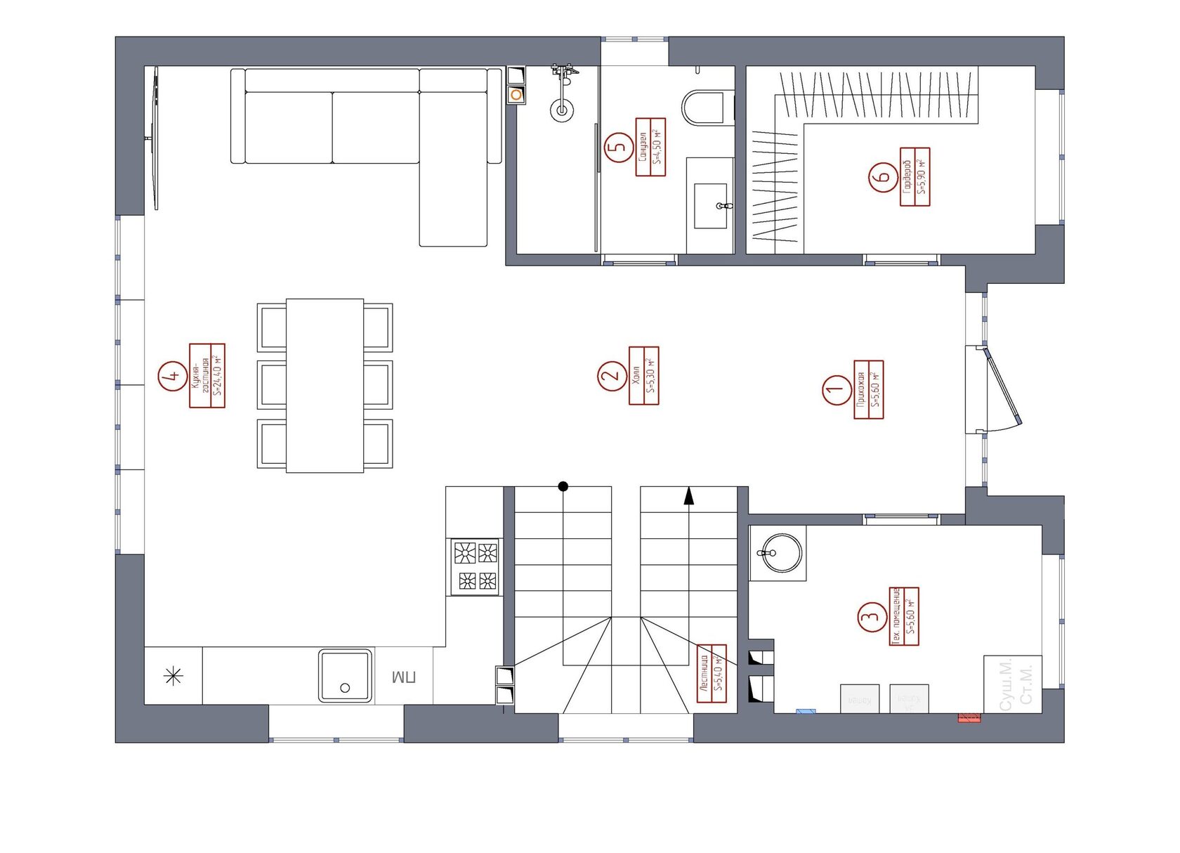 План 1 этажа