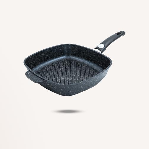 Сковорода-гриль квадратная Greblon C3, черная (+ индукция)