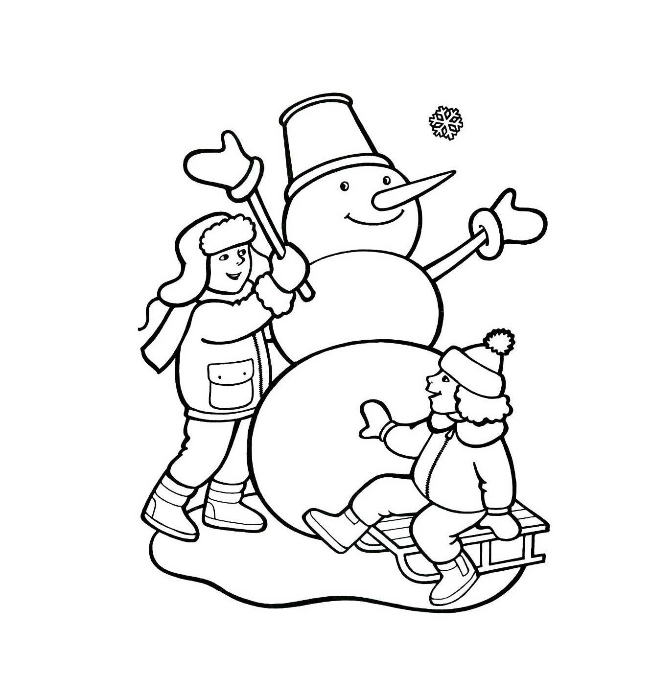 Рисунок зимние забавы для детей 2