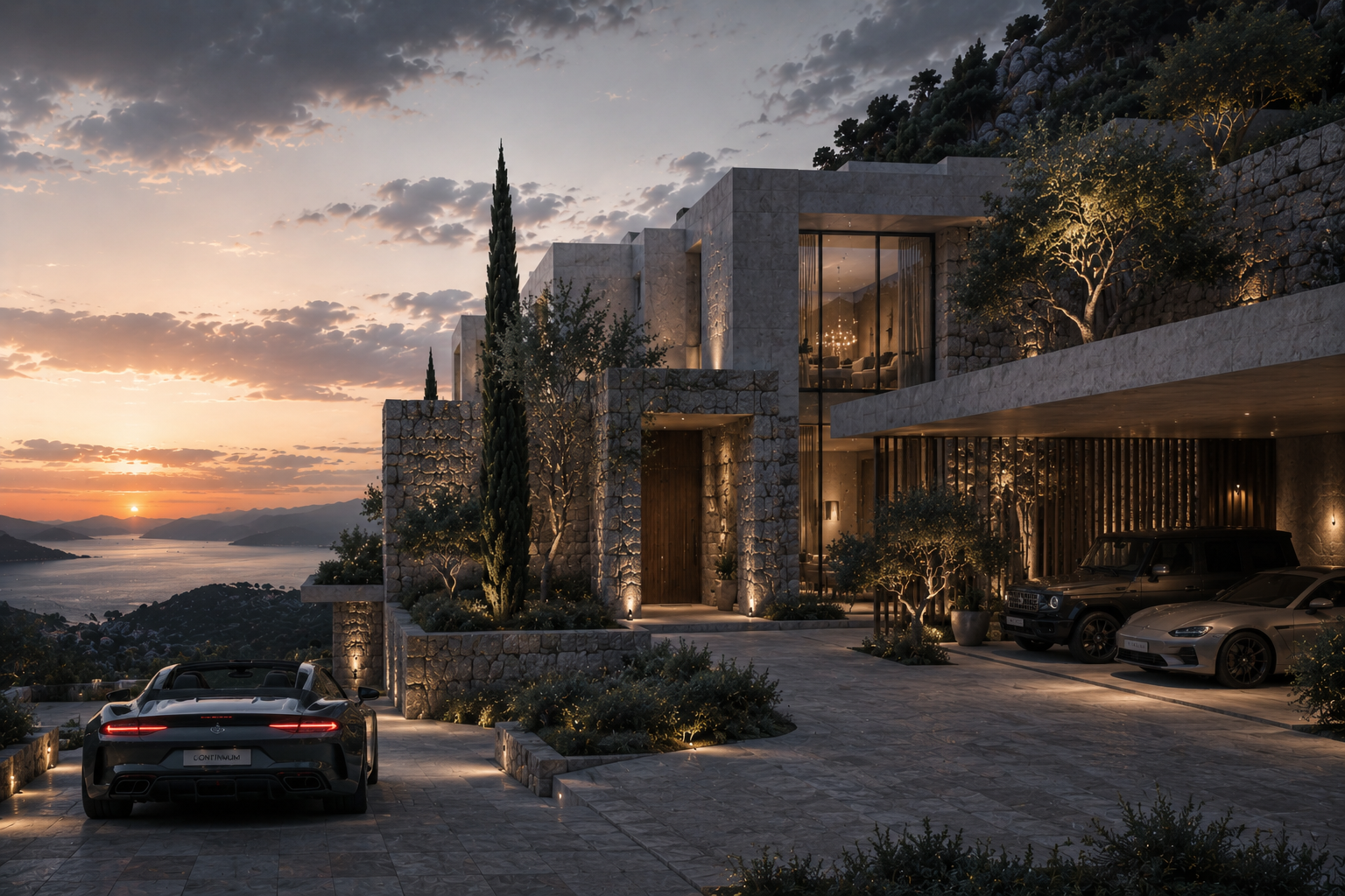 Villa delle Arcate main architectural view