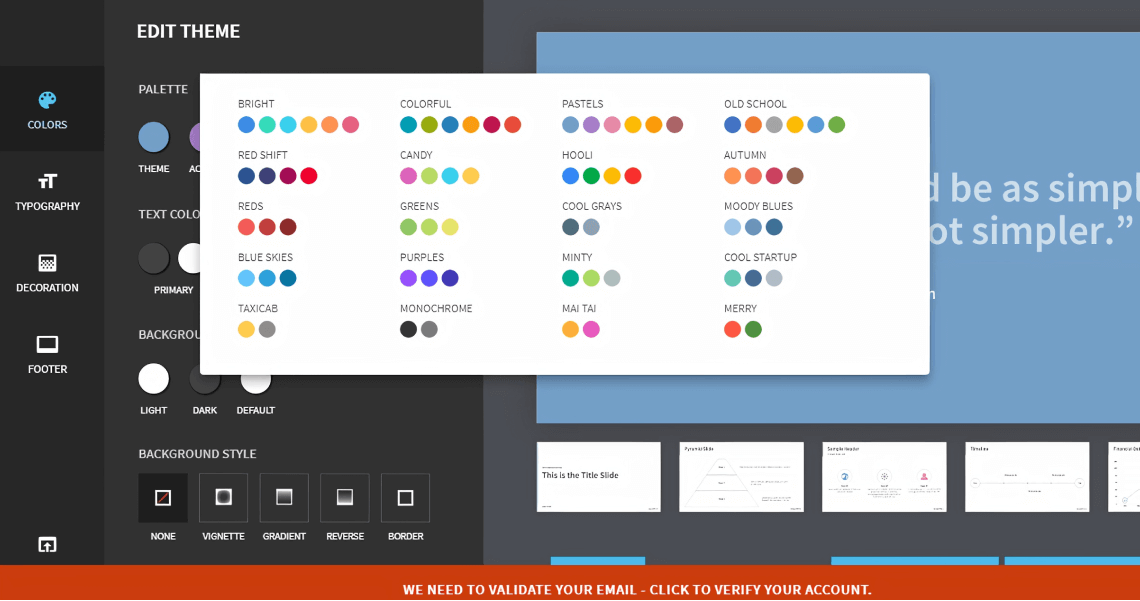 палитры тем