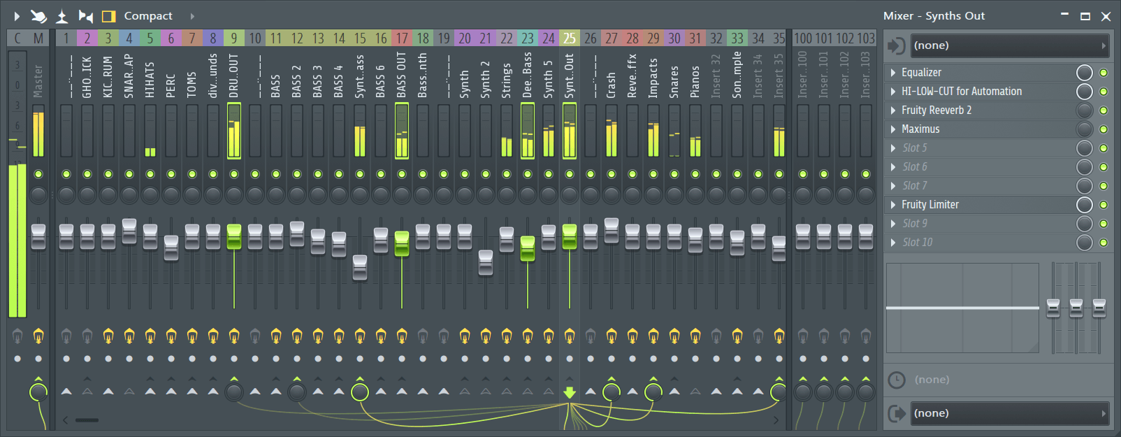 Фл студио громкость. Микшер в FL Studio 20. Микшерный пульт для FL Studio 20. Микшерный пульт фл студио. Mixer FL Studio 12.