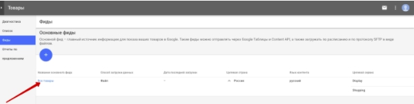 Скриншот основных фидов