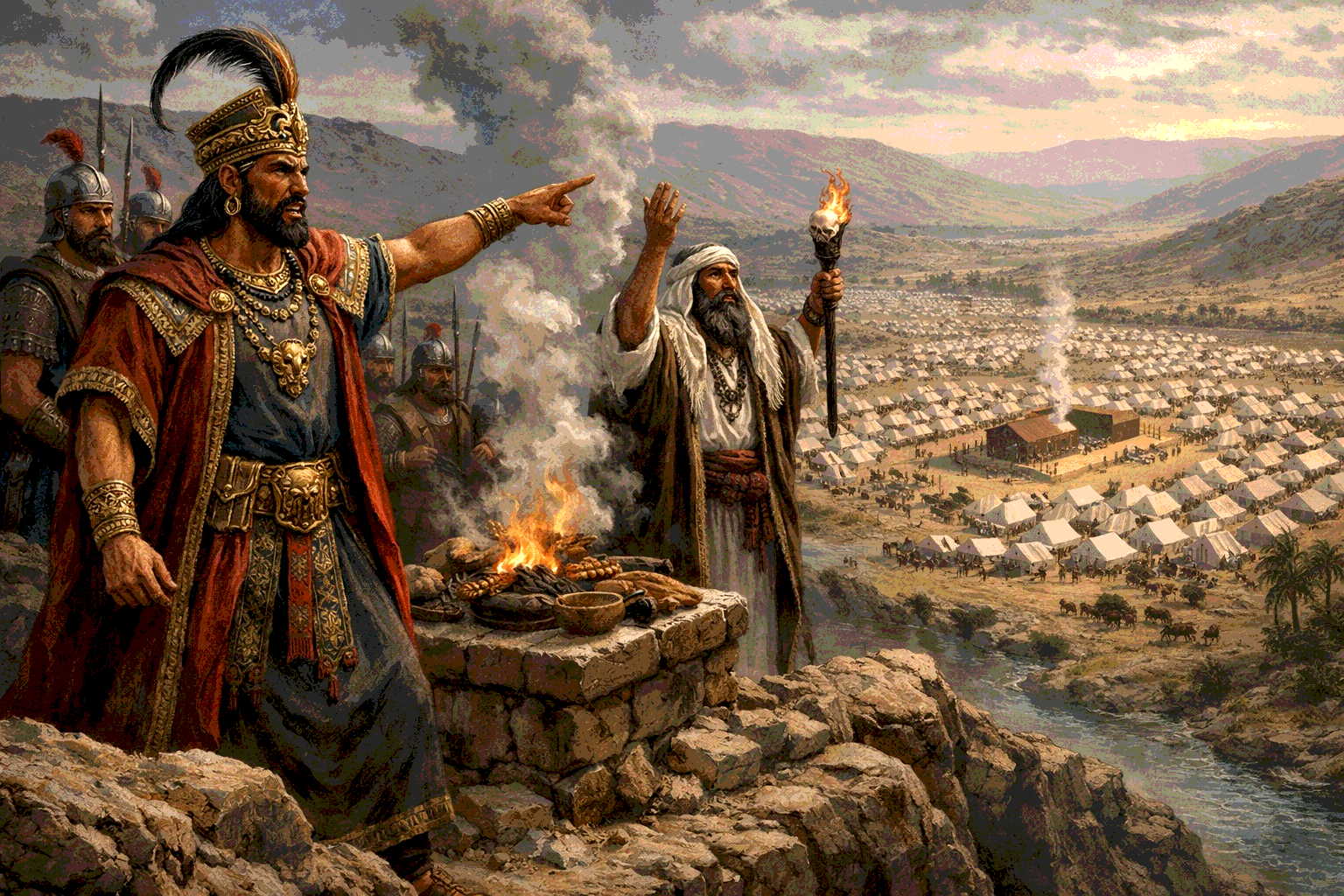 Недельная глава Торы "Балак" - Балак, царь Моава, видя успехи еврейского народа, решает остановить их продвижение не войной, а словом - проклятием.