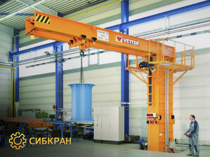 Изготовление крана консольного г/п 2 тонны вылет стрелы 4 метра в Новосибирске