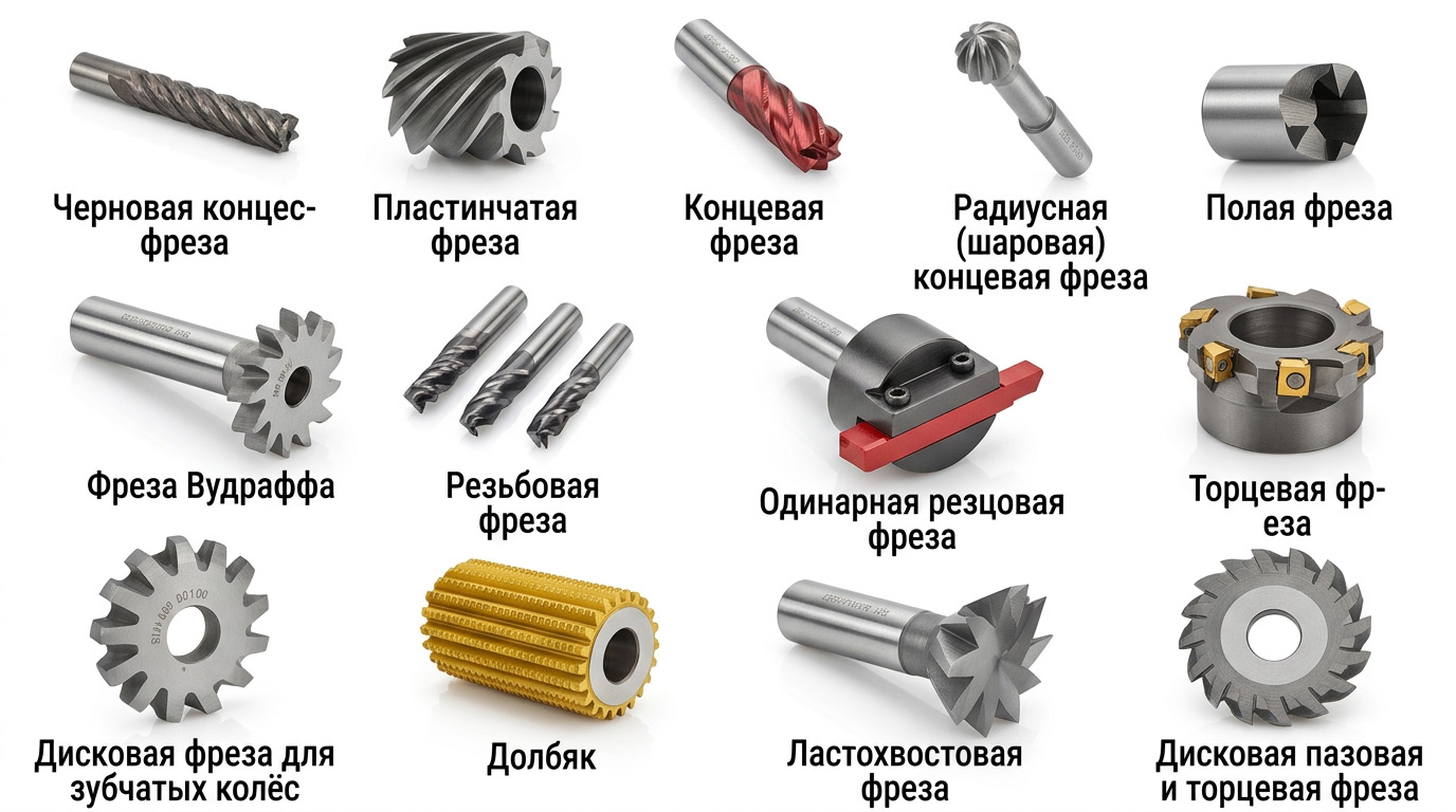 Виды фрез
