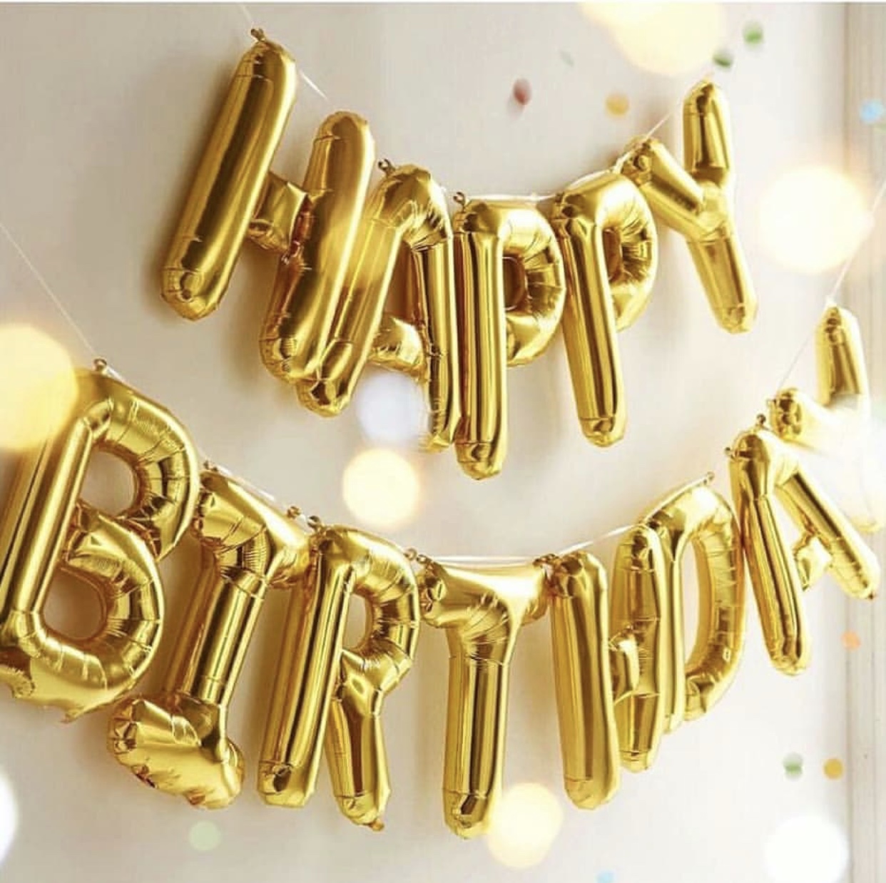 Шар-гирлянда «Happy birthday» (цвет на выбор)