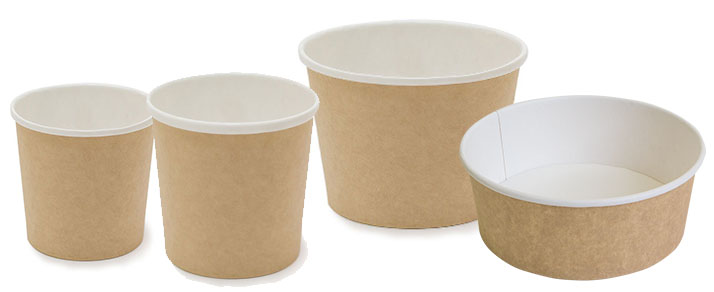 Бумажный контейнер с круглым дном