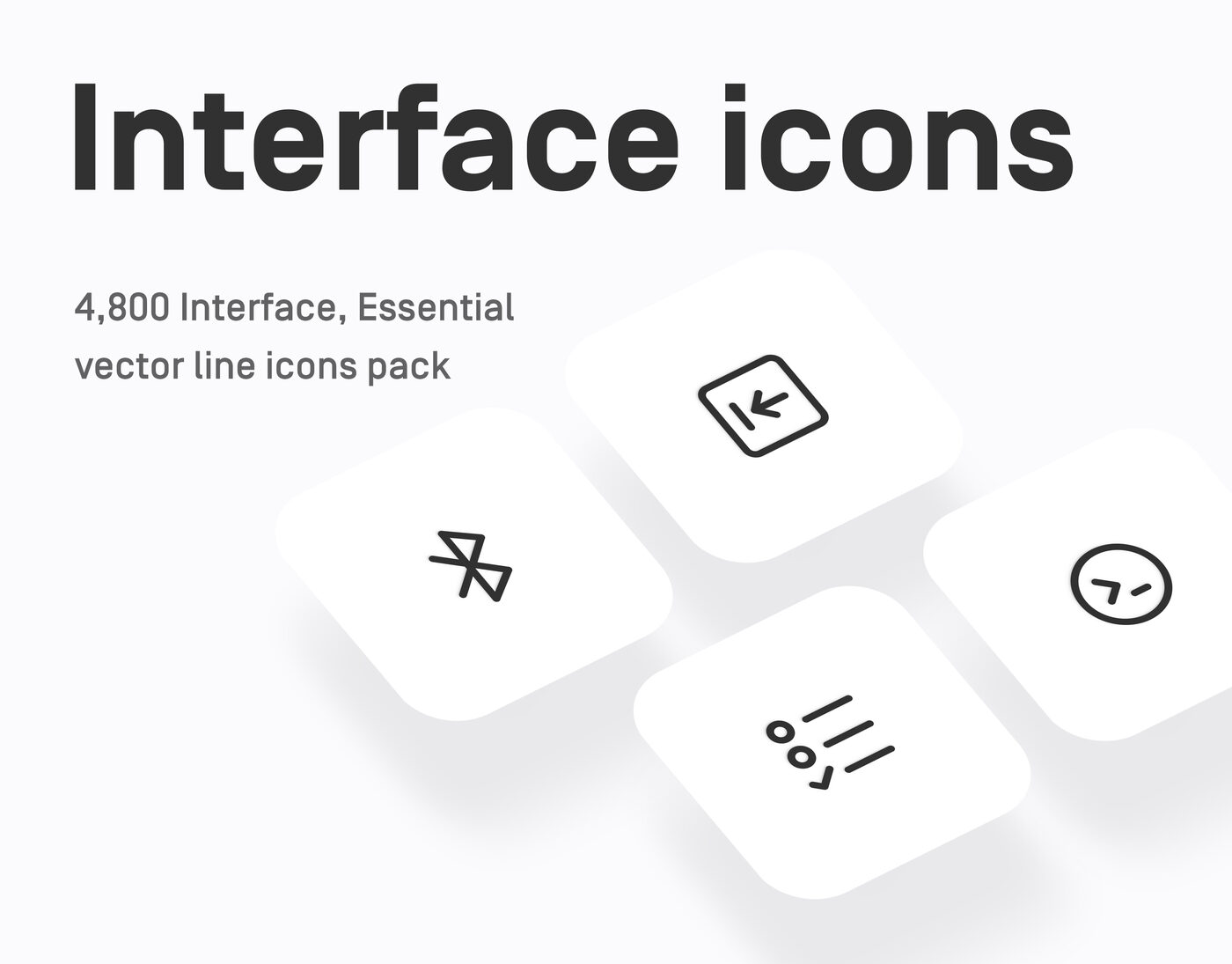 Interface, Essential line icons Pack