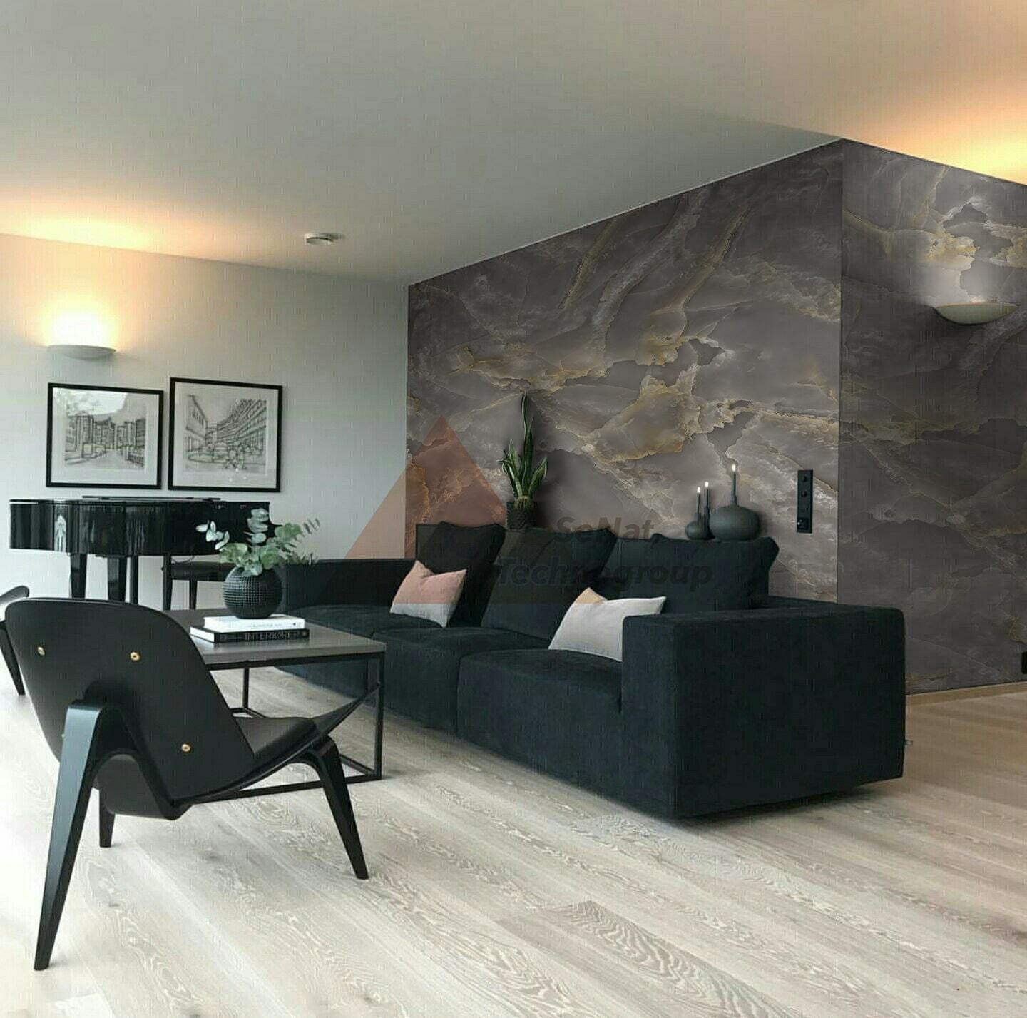 мебель с серыми стенами