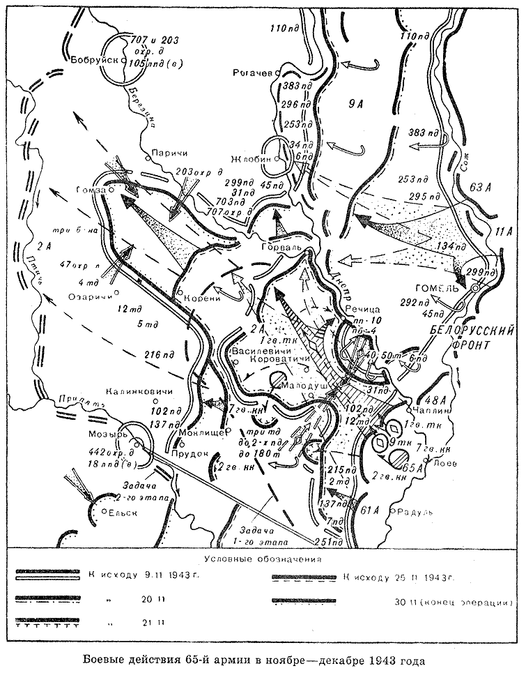 Карта вов 1943