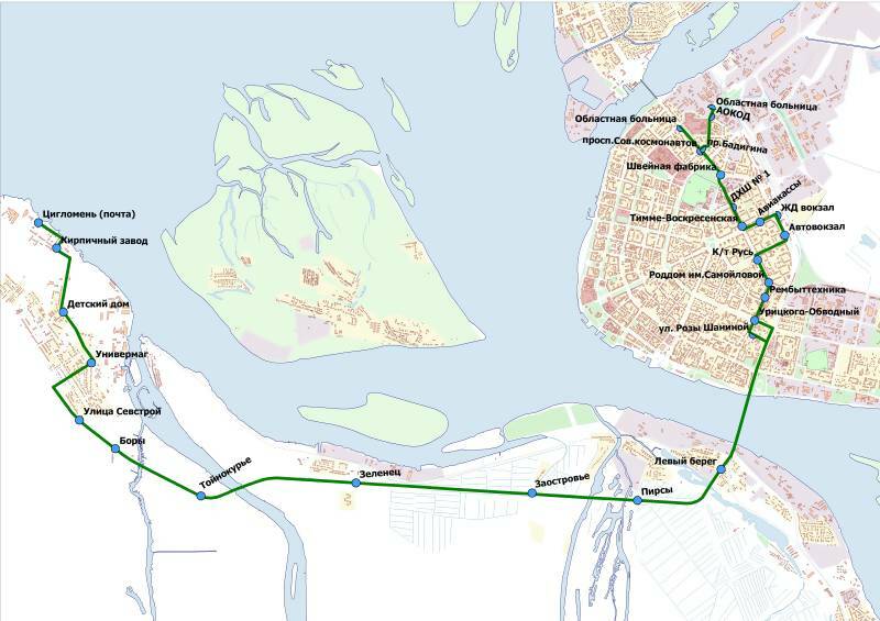 Карта северодвинск транспорт