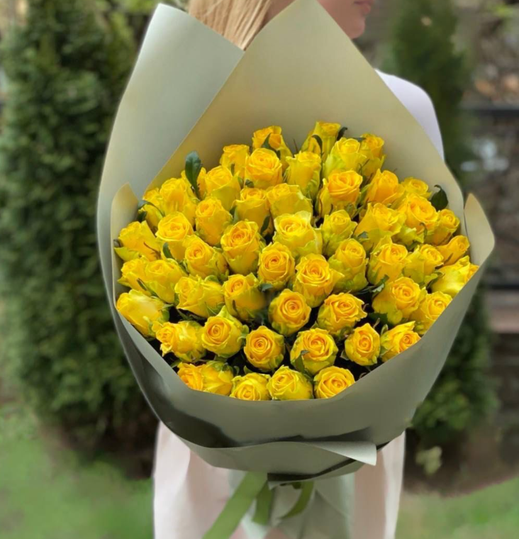 желтые цветы купить в Алматы